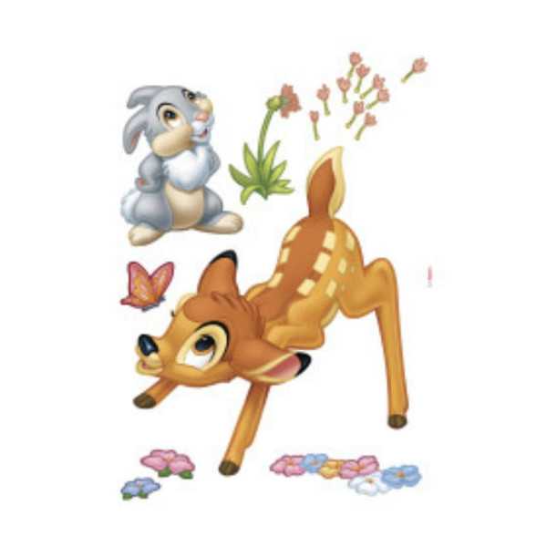 STICKER MURAL ADHESIF ''BAMBI'' 50 X 70 CM