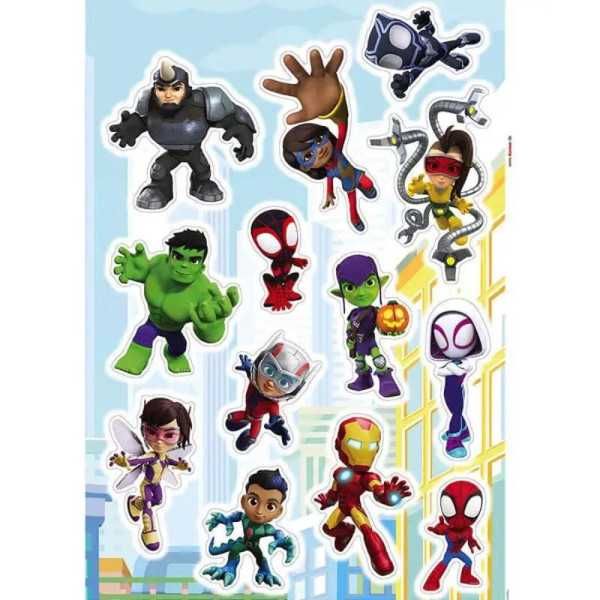 STICKER MURAL ADHESIF ''SPIDEY AND FRIENDS'' 50 X 70 CM