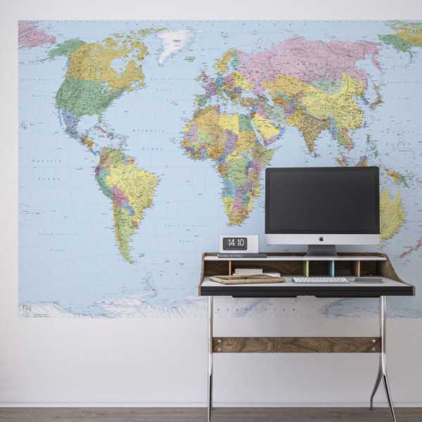 PHOTO MURALE ''WORDMAP'' 254 X 184 CM