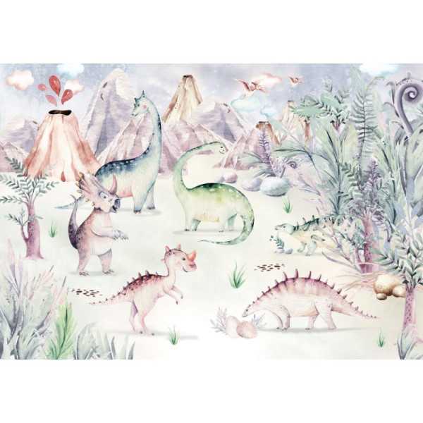 POSTER XXL IMPRESSION NUMERIQUE 'DINO PLAYGROUND' 400 x 280 CM