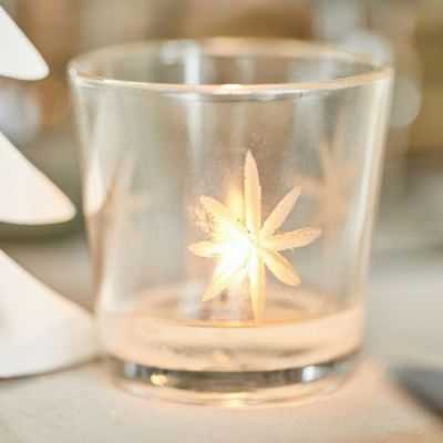 BOUGEOIR POUR PETITE BOUGE 6.5 CM AVEC ETOILES GRAVEES 2