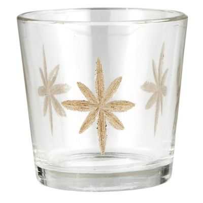 BOUGEOIR POUR PETITE BOUGE 6.5 CM AVEC ETOILES GRAVEES