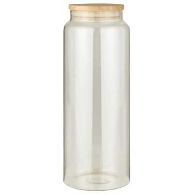 BOCAL DE CONSERVATION VERRE COUVERCLE BAMBOU 1.75L