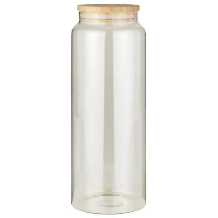 BOCAL DE CONSERVATION VERRE COUVERCLE BAMBOU 1.75L