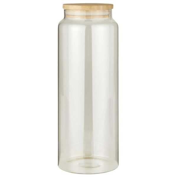 BOCAL DE CONSERVATION VERRE COUVERCLE BAMBOU 1.75L