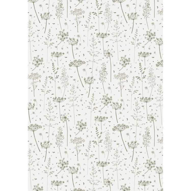 ROULEAU DE PAPIER HERBE VERTE ET OMBELLES 5M/ROULEAU