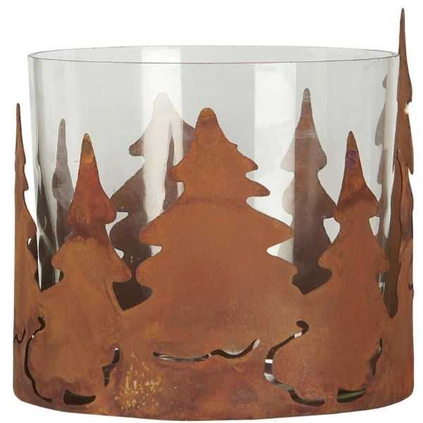 BOUGEOIR PHOTOPHORE ARBRES METAL