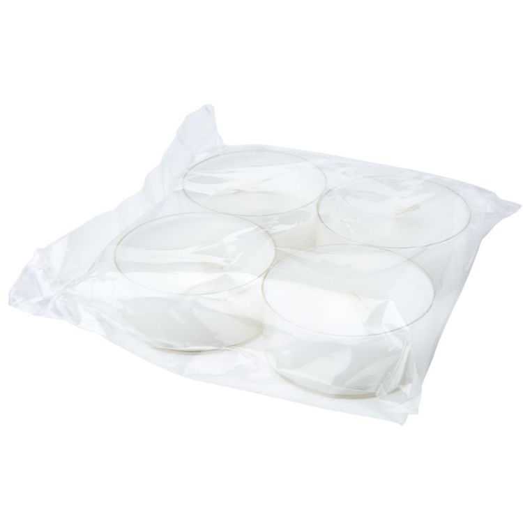 BOUGIE CHAUFFE-PLAT Ø5,8XH2 CM BLANC X4