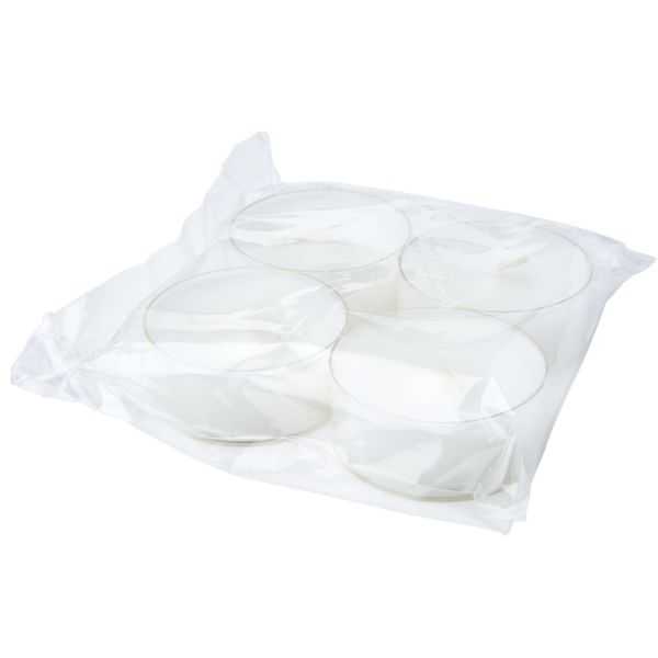BOUGIE CHAUFFE-PLAT Ø5,8XH2 CM BLANC X4