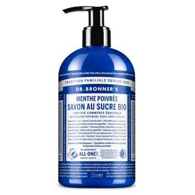 SAVON LIQUIDE AU SUCRE BIO MENTHE POIVREE FLACON-POMPE 355 ML