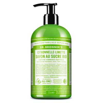 SAVON LIQUIDE AU SUCRE BIO CITRONNELLE CITRON VERT FLACON-POMPE 355 M