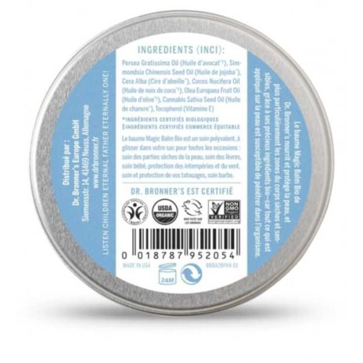 BAUME MAGIC BALM BIO NON PARFUMÉ DR BRONNER’S 60G
