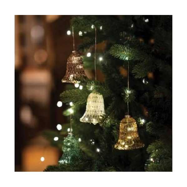 BOULE DE NOEL CLOCHE DE LUNA VERT DIAM 9 CM