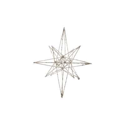 DÉCORATION DE NOEL GRANDE ETOILE CHAMPAGNE