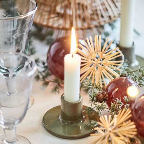 BOULE DE NOEL DIAM 5.8 CM EN VERRE GALET CORAIL AMANDE