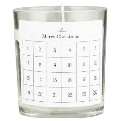 BOUGIE ET PHOTOPHORE AVEC ETIQUETTE DE 1-24 BLANC