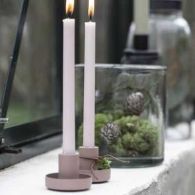 BOUGEOIR POUR BOUGIE CONIQUE ALU MARRON 2