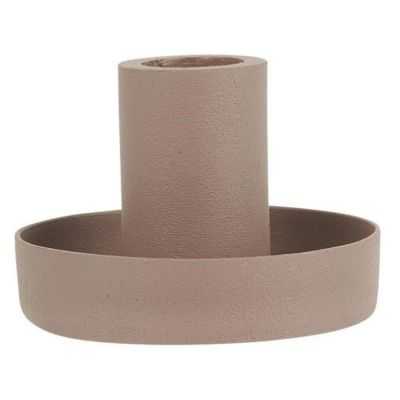 BOUGEOIR POUR BOUGIE CONIQUE ALU MARRON