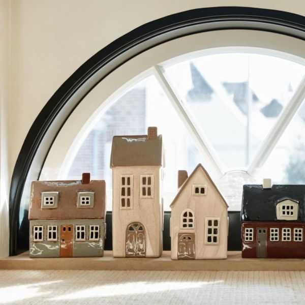 MAISON POUR BOUGIE CHAUFFE-PLAT 2 FENETRES
