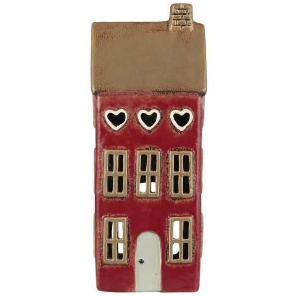 MAISON PHOTOPHORE ROUGE 3 CŒURS