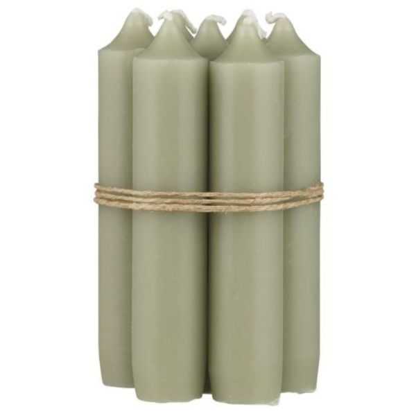 BOUGIE DINATOIRE COURTE DIAM 2,2 CM VERT POUSSIERE 