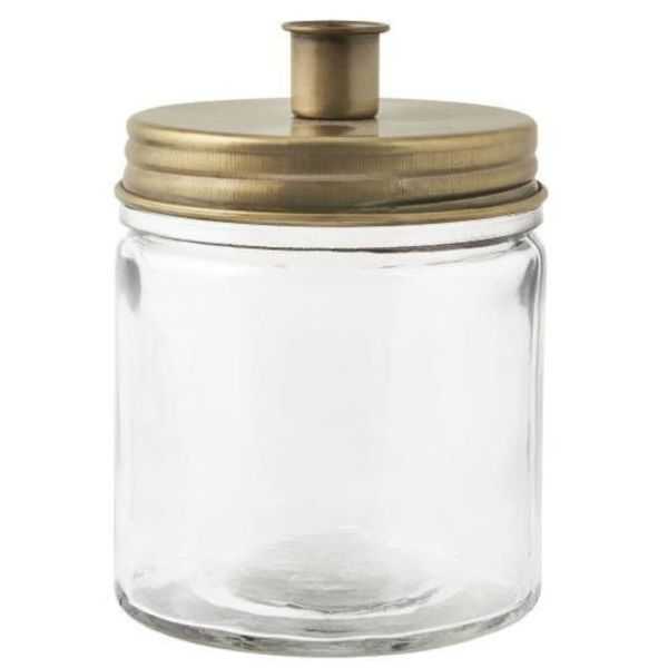 BOUGEOIR POUR BOUGIE DE DINER COUVERCLE EN METAL
