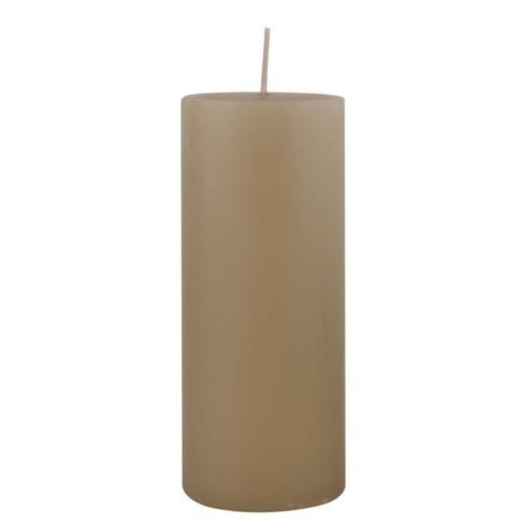 BOUGIE PILIER DIAM H 15 CM MARRON DORE
