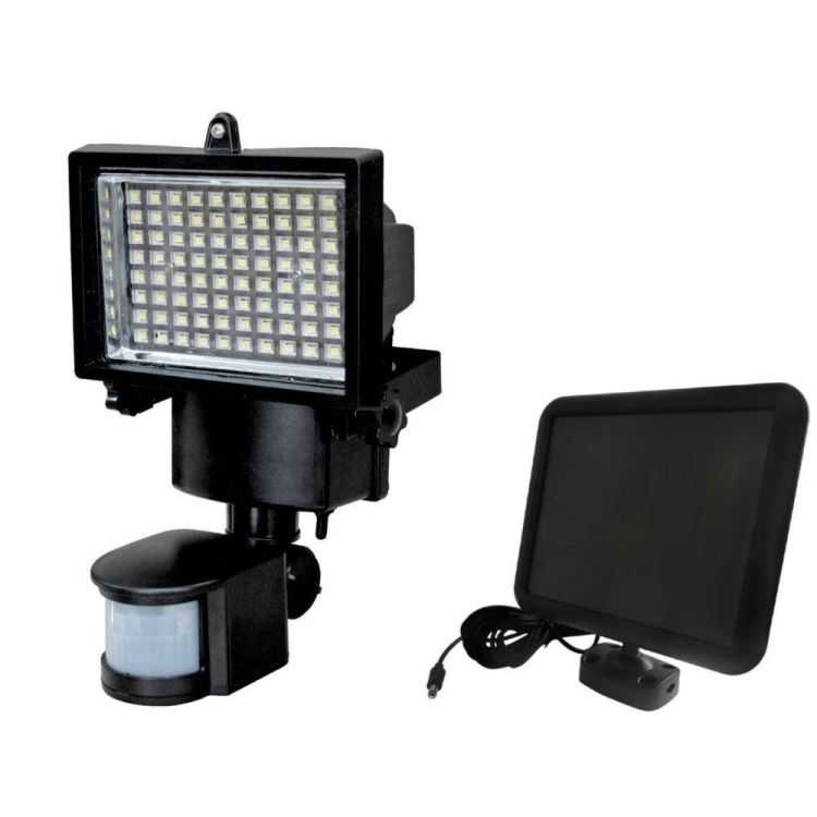  SPOT SOLAIRE AVEC DETECTEUR DE PRESENCE 80 LED NOIR