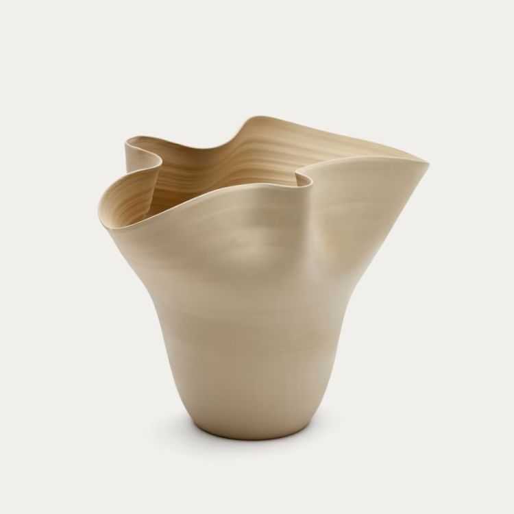 VASE MACAIRE26CM CERAMIQUE BEIGE