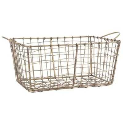 PANIER A PROVISIONS AVEC POIGNEES 38 X 25 CM METAL