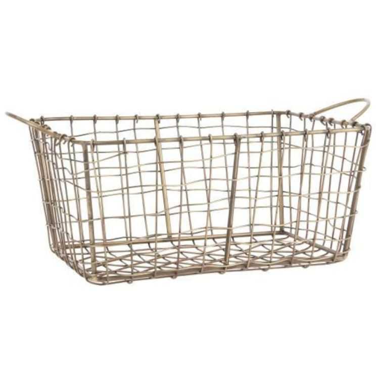 PANIER A PROVISIONS AVEC POIGNEES 38 X 25 CM METAL