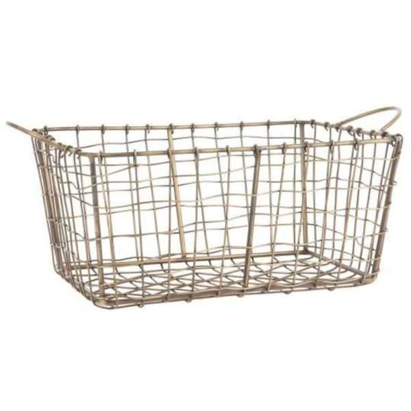 PANIER A PROVISIONS AVEC POIGNEES 38 X 25 CM METAL