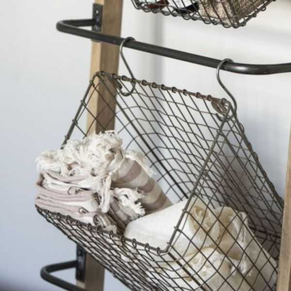 LOT DE 2 PANIERS MUREAUX METAL