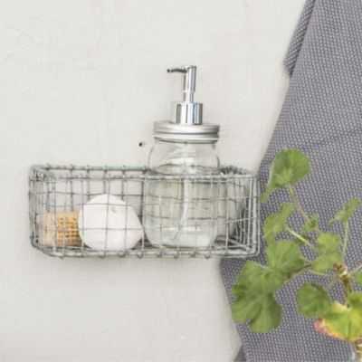 PANIER MURAL EN FIL DE FER BRUT 2