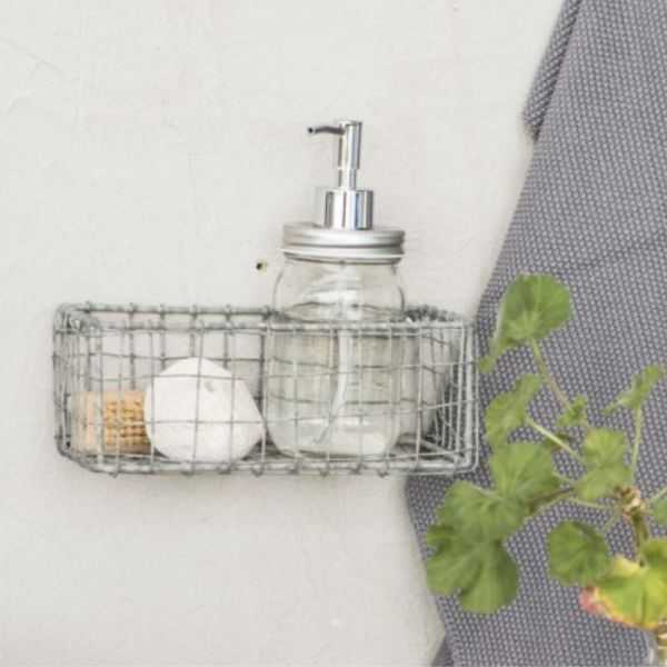 PANIER MURAL EN FIL DE FER BRUT
