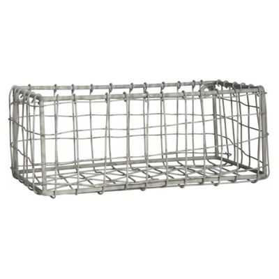 PANIER MURAL EN FIL DE FER BRUT