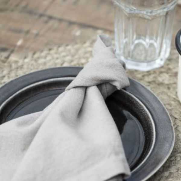 SERVIETTE COTON FREJA LIN/COTON TERRE