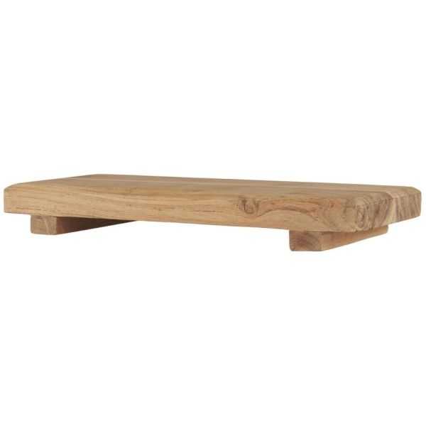 PLANCHE DE SERVICE OBLONGUE AVEC PIEDS EN BOIS ACCACIA