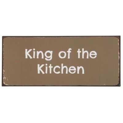 PLAQUE METALLIQUE ROI DE LA CUISINE