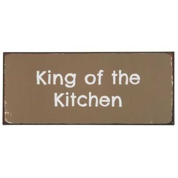 PLAQUE METALLIQUE ROI DE LA CUISINE