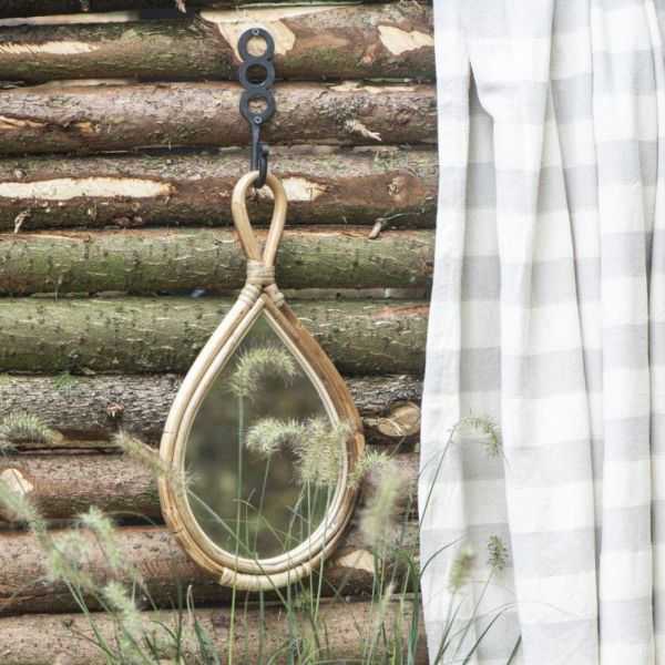 MIROIR AVEC BORD EN BAMBOU