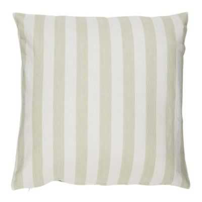 HOUSSE COUSSIN ADAM VERT POUSSIEREUX RAYURES BLANC