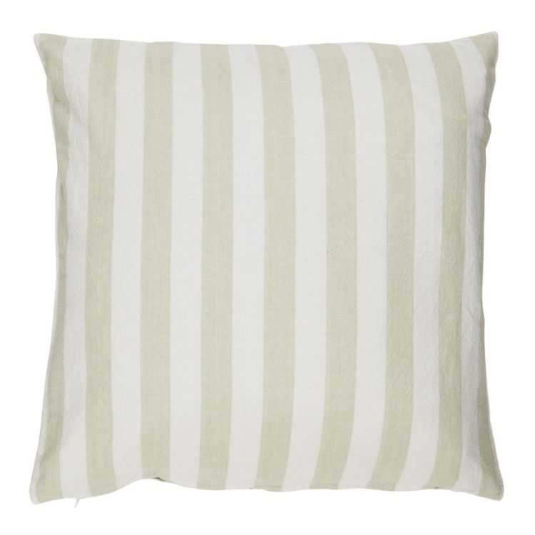 HOUSSE COUSSIN ADAM VERT POUSSIEREUX RAYURES BLANC