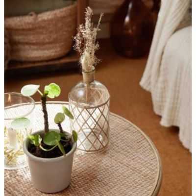 BOUTEILLE EN VERRE AVEC TRESSE EN ROTIN NON FOOD 2