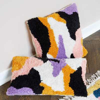 COUSSIN IMPRIME 30 X 50 CM MULTICOLORE 2