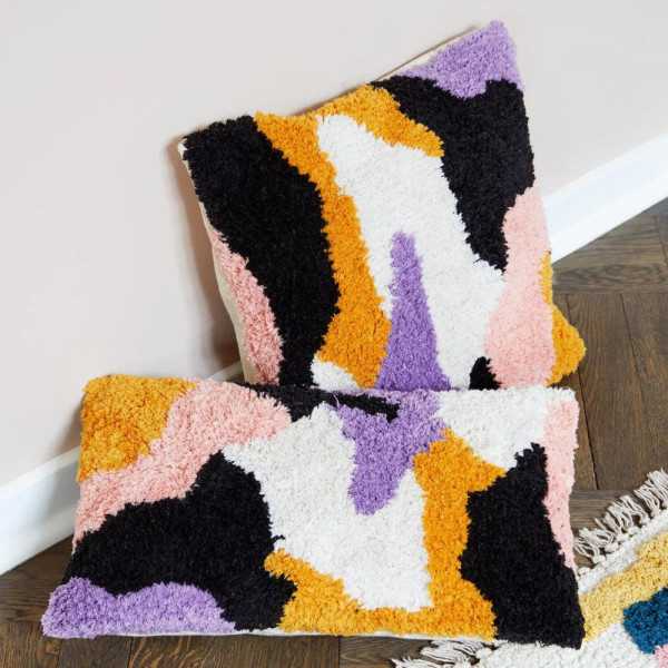 COUSSIN IMPRIME 30 X 50 CM MULTICOLORE