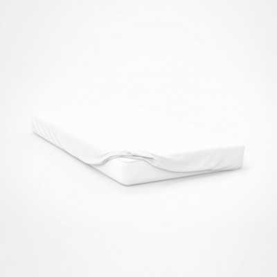 DRAP HOUSSE 57 FILS  160x200 CM UNI BLANC 2