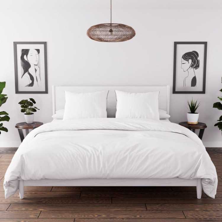 CONJUNTO DE CAMA 240X220 CM MICROFIBRA BOHEME BRANCO