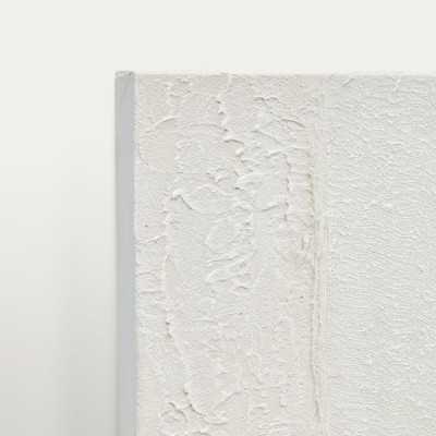 TABLEAU PINEDA ABSTRAIT 95 X 95 CM BLANC 2