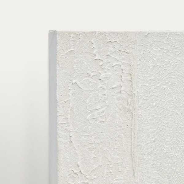 TABLEAU PINEDA ABSTRAIT 95 X 95 CM BLANC
